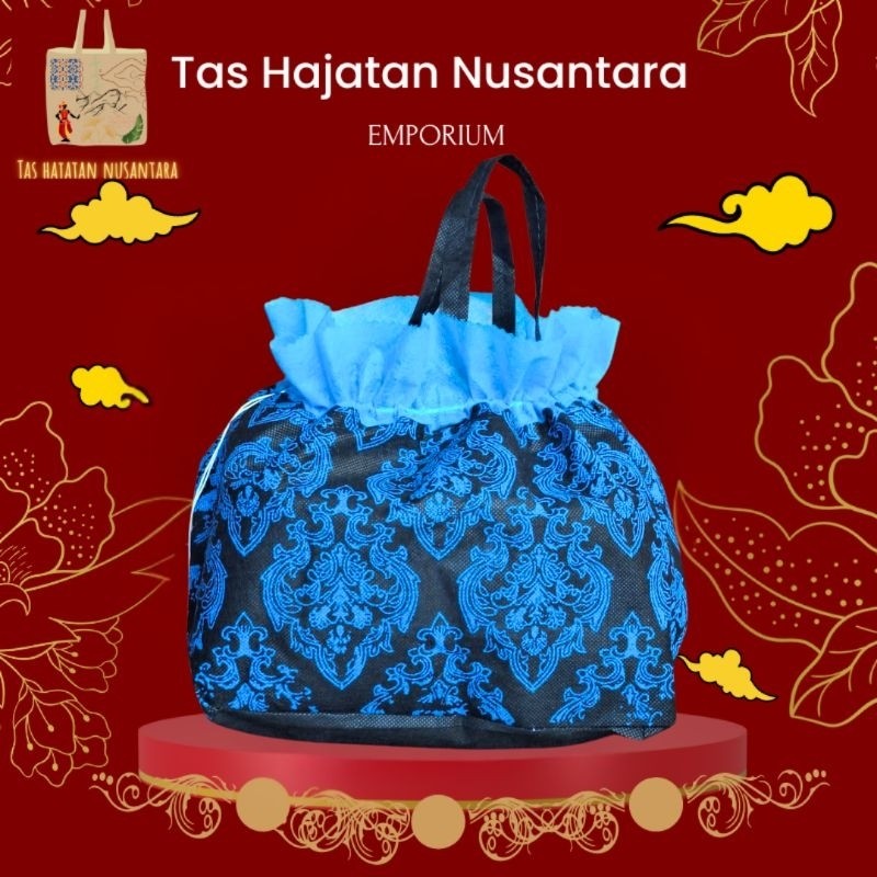 (12 PCS) Tas Hajatan Serut Motif Batik New Edition - Tas Hajatan Nusantara Serut Batik New Edition