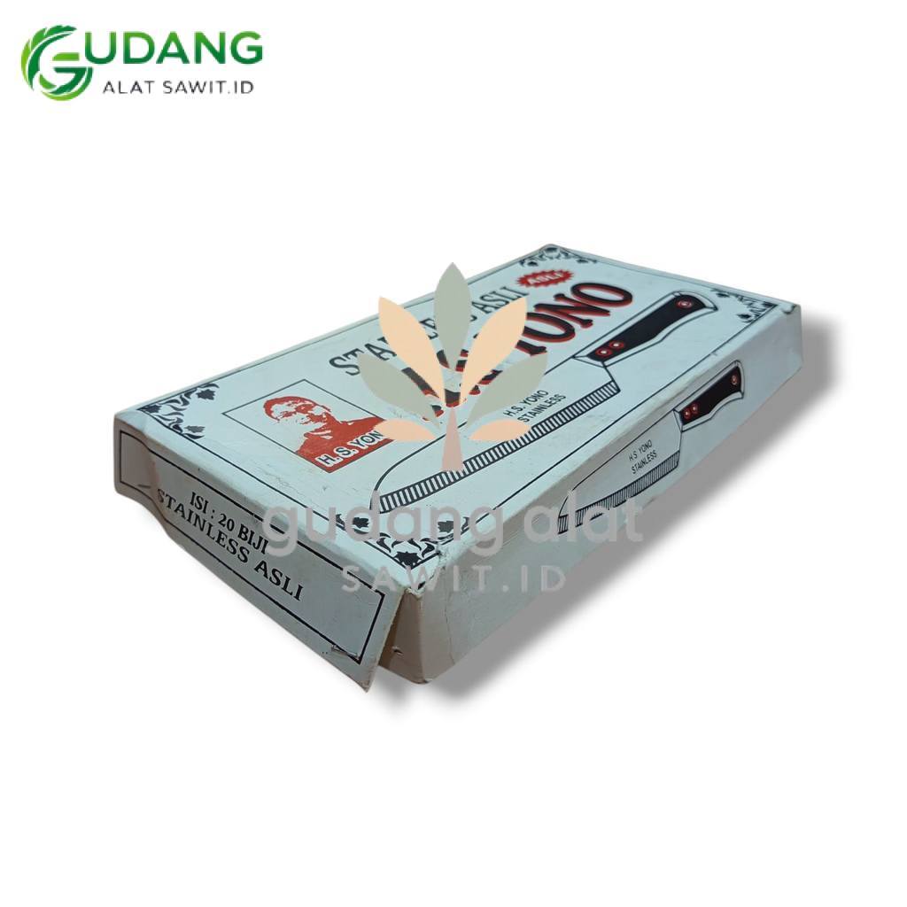 PISAU DAPUR STAINLEES ASLI H,S YONO GAGANG KAYU (ISI 20 BUAH PISAU) (GUDANGALATSAWIT.ID)