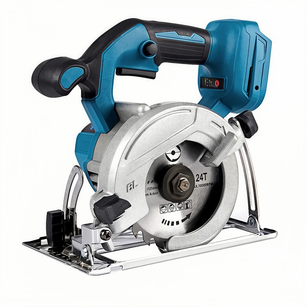 5inch Brushless Circular Saw 125mm Cordless Electric Saw 0° to 45° Adjustable Wood Cuttiing Machine 