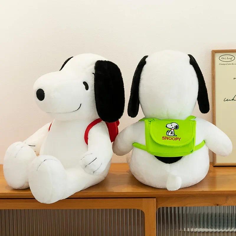 Hot 65cm Kawaii Snoopy Dog Series Plush Doll Hugging Flowers Snoopy Doll Backpack Snoopy Doll Indoor