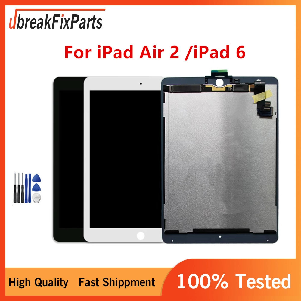 For IPad Air 2 Air2 A1567 A1566 LCD splay Tou Screen gitizer Glass Assembly For IPad 6 Ipad6