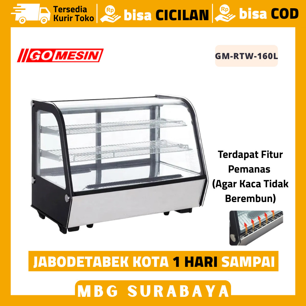 Showcase Cooler Cake Pendingin Kue Gomesin GM-RTW-160L Kulkas Cake Cooler Original