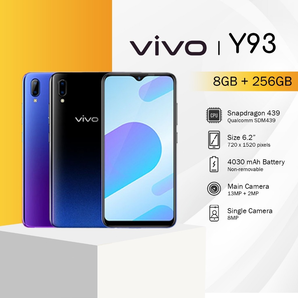 HP VIVO Y93 RAM 8/256GB Smartphone Fullset Garansi 12 Bulan