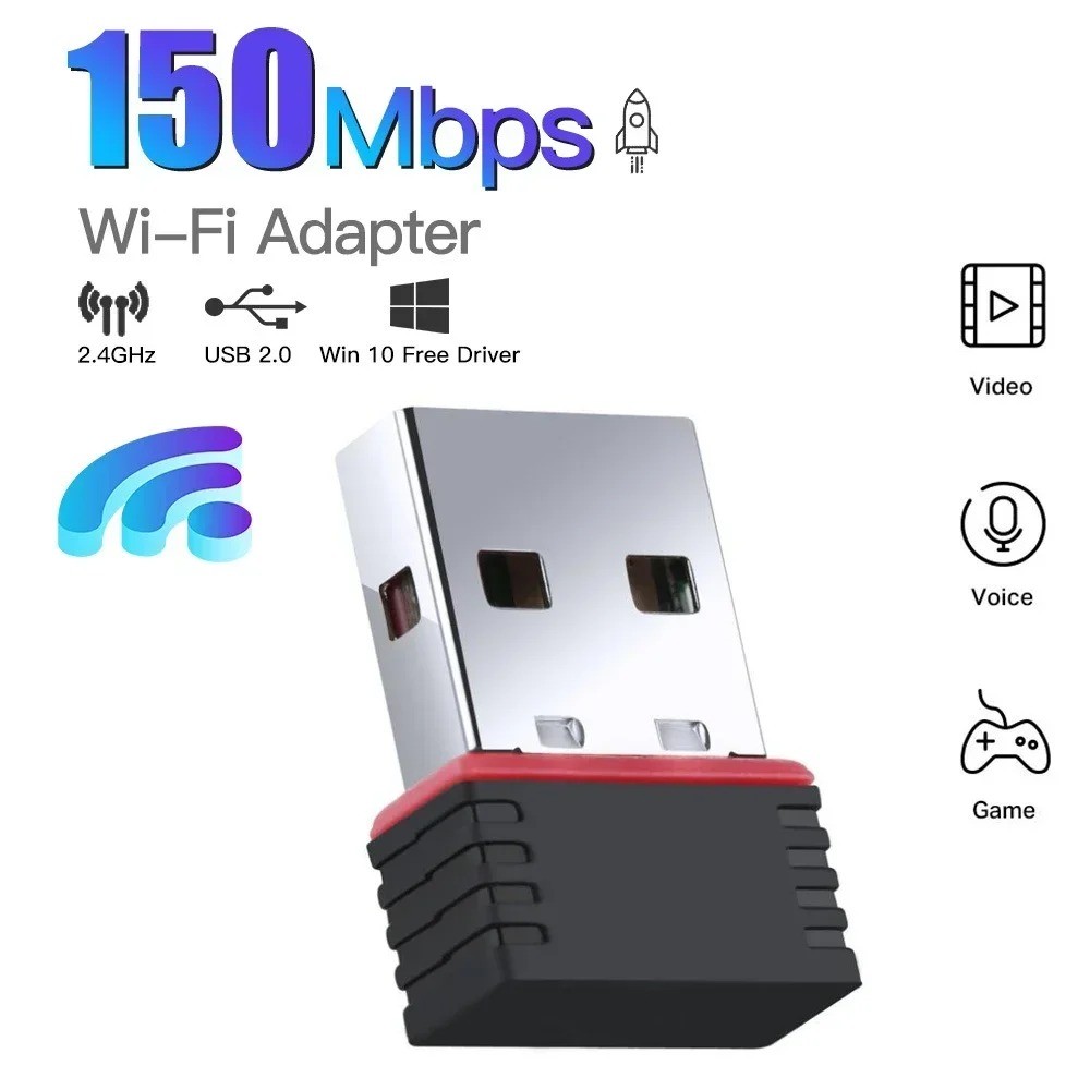 USB WiFi Adapter Wireless 150Mbps RTL8188 USB Dongle Laptop PC Pengganti WiFi Rusak 802.11n 2.4GHz M