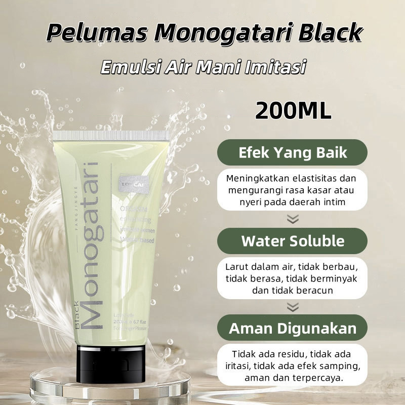 Pelumas Monogatari Black Pelumas Emulsi Air Mani lmitasi Lubricant Gel Bunga heather Pelumas Seks Wa