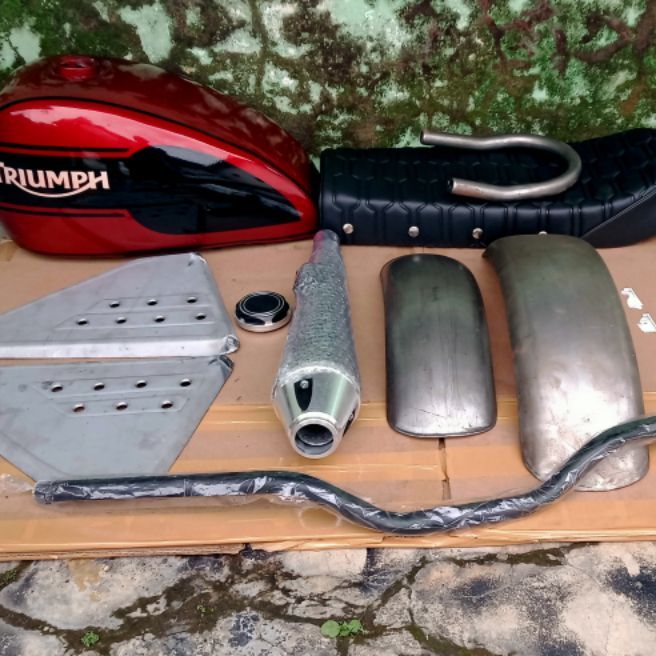Paket tangki motor PAKET MOTOR TRIUMP JAPSTYLE SCRAMBLER MURAH UNIVERSAL MEGAPRO BYSON TIGER SCORPIO