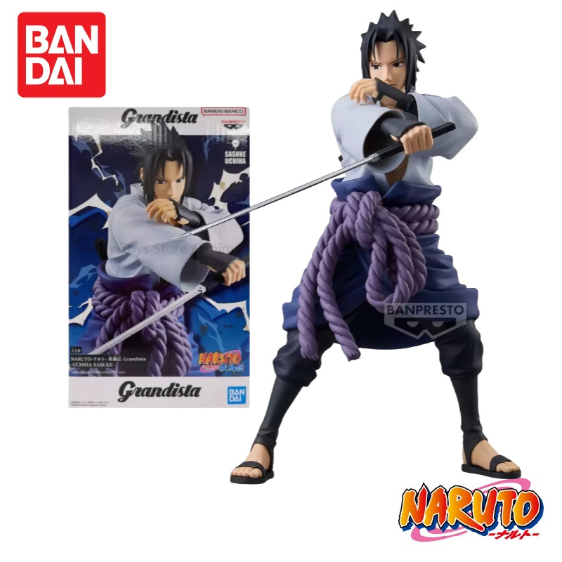 In Stock Original Bandai Naruto Shippuden Grandista Uzumaki Naruto Uchiha Sasuke Anime Figure Model 