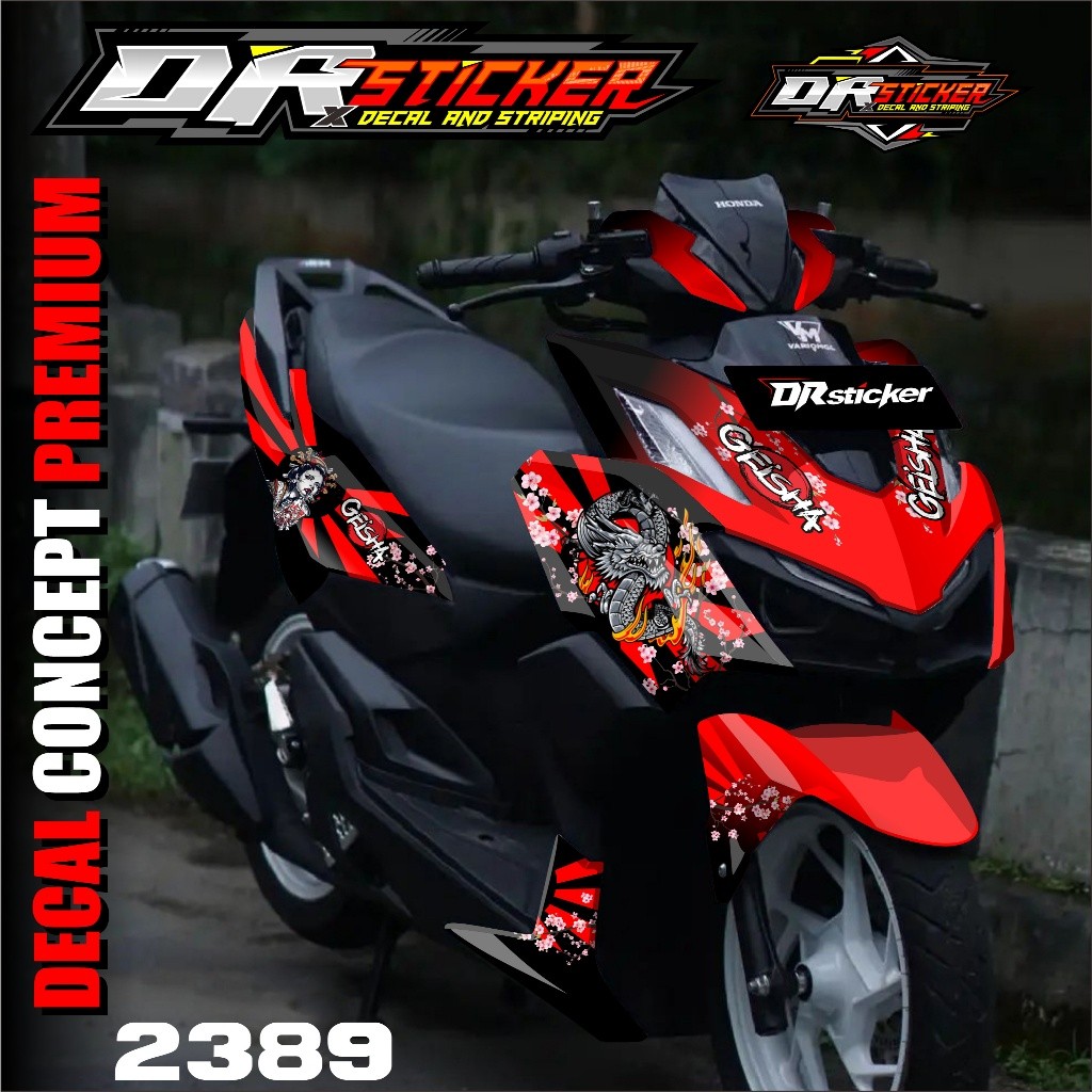 Decal Vario 160 New Full Body Stiker 2022 Motor Honda Sticker Motif japanese Sakura