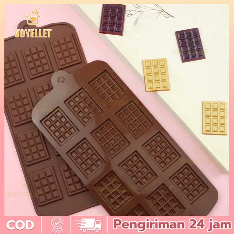 Cetakan Coklat Silikon/Cetakan Nampan Wafel Coklat Coklat Bar Batang Batangan Coklat Chocolate Bar