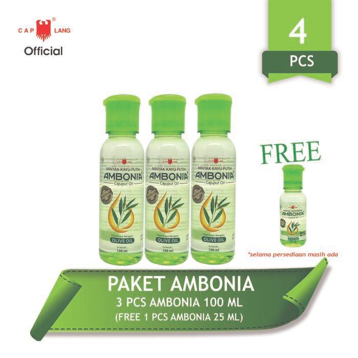 Cap Lang Paket 3 Ambonia 100ml Gratis Ambonia 25ml