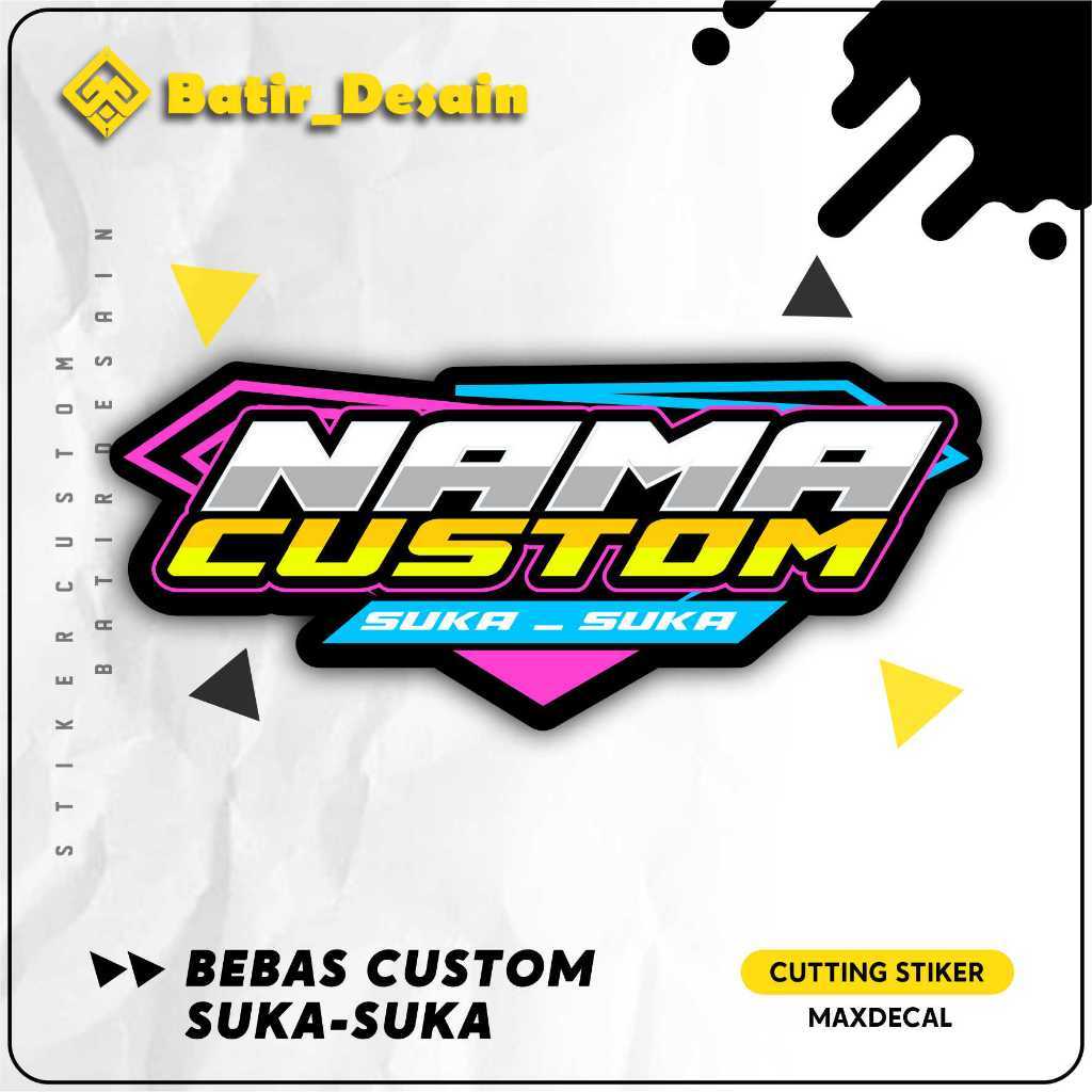 Sticker Racing Custom Satuan Nama Suka Suka Sticker Custom Stiker Timbul Sticker Motor Stiker