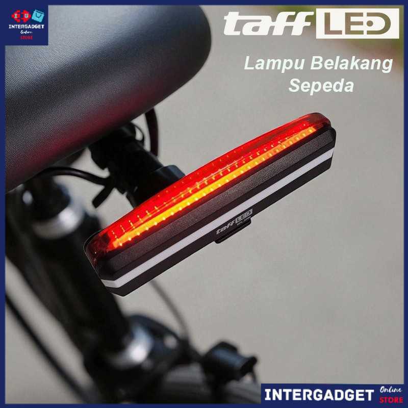 TaffLED Lampu Belakang Sepeda Rechargeable 500mAh LED COB 26 Chip