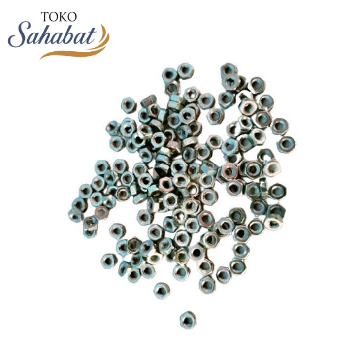 (100 PCS) MUR PUTIH UKURAN (M3 / M4 / M5 / M6) UNTUK BAUT KARBURATOR