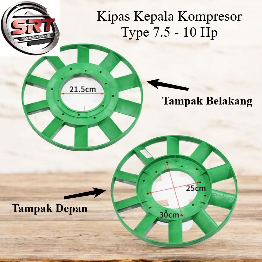 Fly Wheel Plastik Kompresor 7.5 – 10 HP | Kipas Pendingin Mesin Kompresor Bare