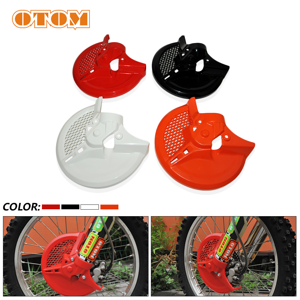 OTOM Motocross Front Brake Disc Cover Rotor Guards Rear Calipers Plastic Protection For Honda CRF250