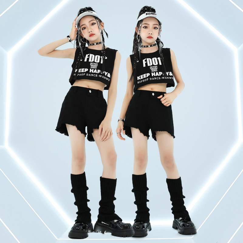 Street Dance hiphop Performance Costume Jazz Dance Hip Hop jazz Dance Costumes Practice Clothes Chil
