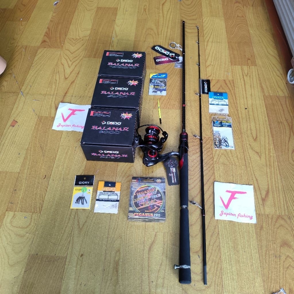 Joran pancing satu set galatama galapung daido allure reel daido balanar