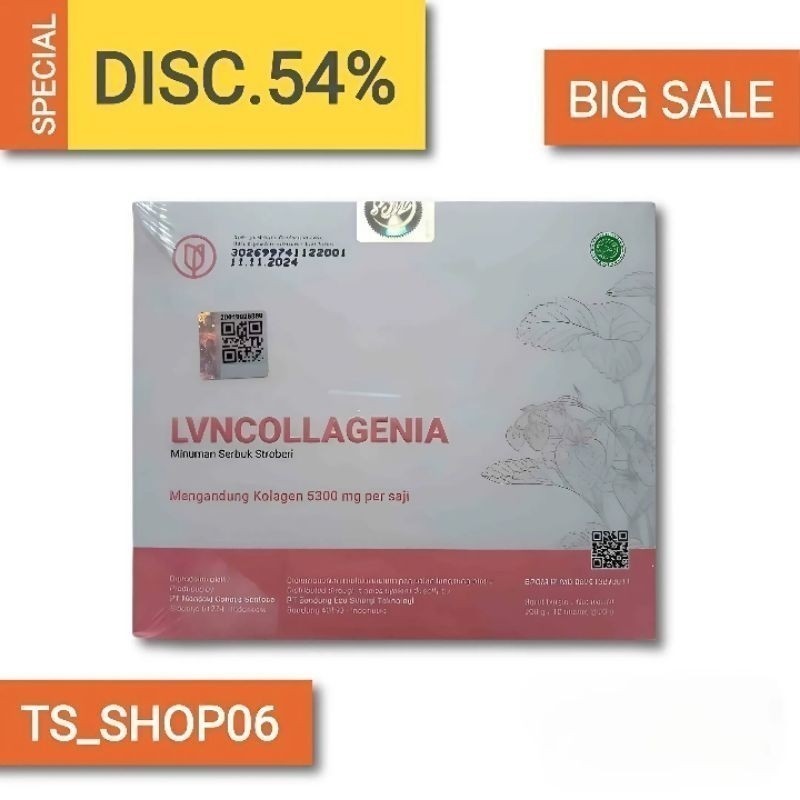 lvn collagen original 100% bpom 1 box isi 10 sachet - asli