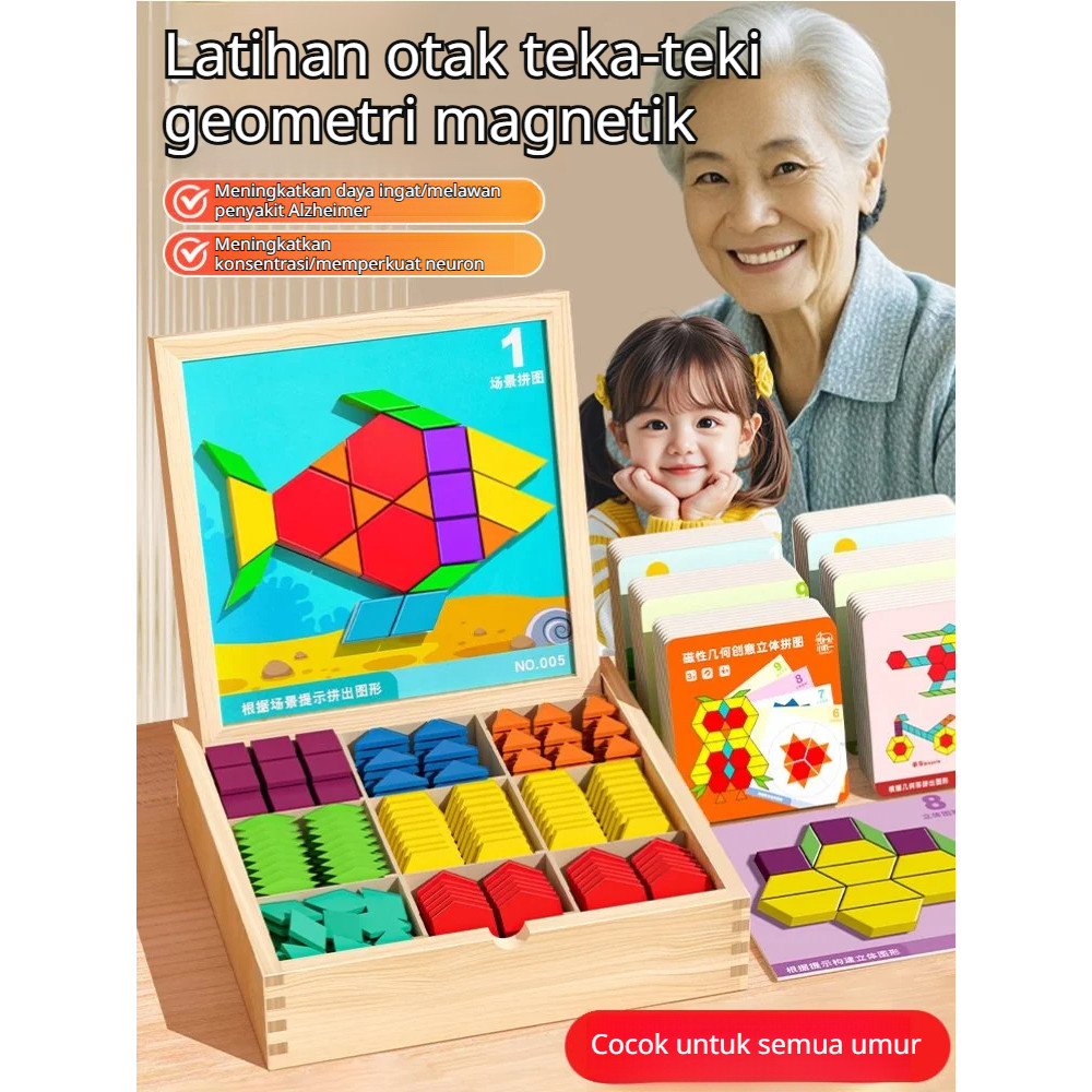 Puzzle Edukasi  Puzzle Magnet Geometri Untuk Melatih Kreativitas Anak