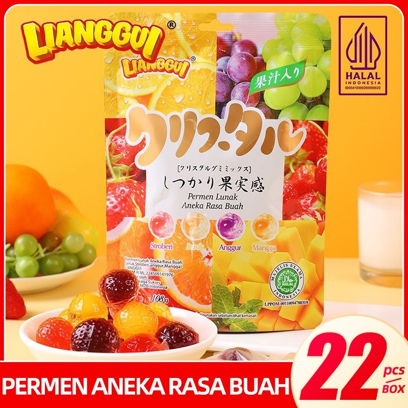 Lianggui Permen isi krim buah Permen Lunak Rasa Mangga jajan lebaran