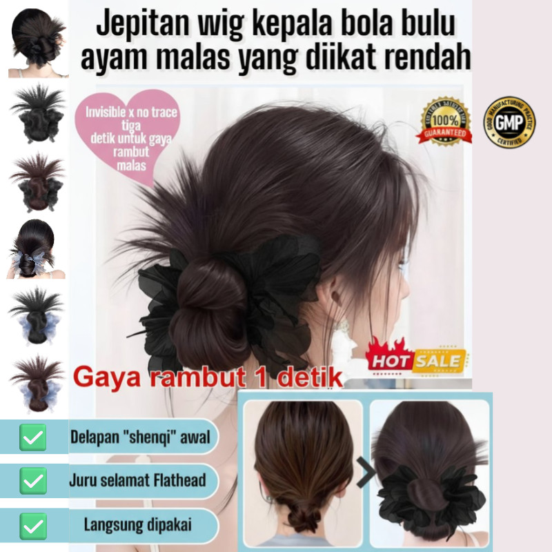 Gaya Rambut Instan  Jepit Rambut Palsu Untuk Gaya Sanggul Rendah Yang Santai Dan Trendy Rambut Palsu