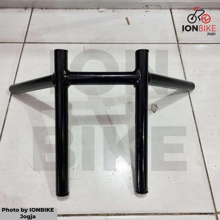 Stang BMX Model H Drag Race 40 Cm Sepeda Anak Handlebar Handle Bar Besi Tebal Bike Stir Jepit Japit 