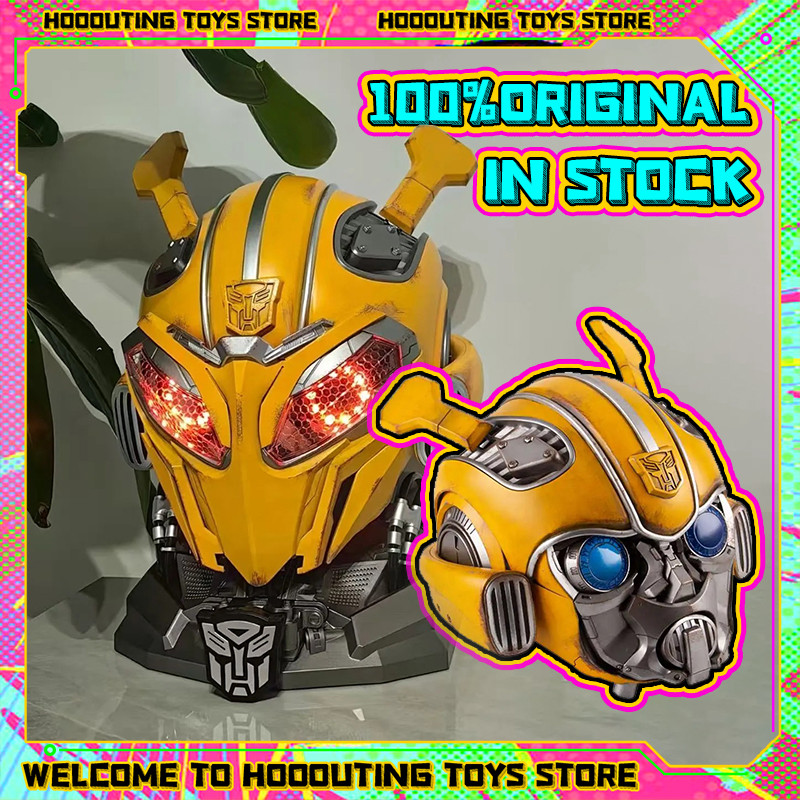 Bumblebee Optimus Prime 1:1 Helmet Voice Control Mask Action Figure Bluetooth Base Light Up Eyes Col