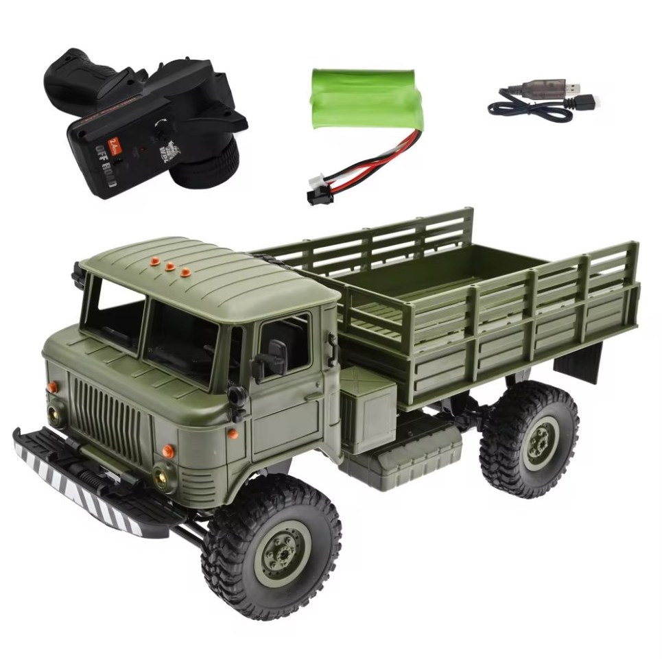 WPL Gass B24 Full Scale 2.4G Russian Military Truck GAZ-66V Remote Control Children Toy Car Birthday
