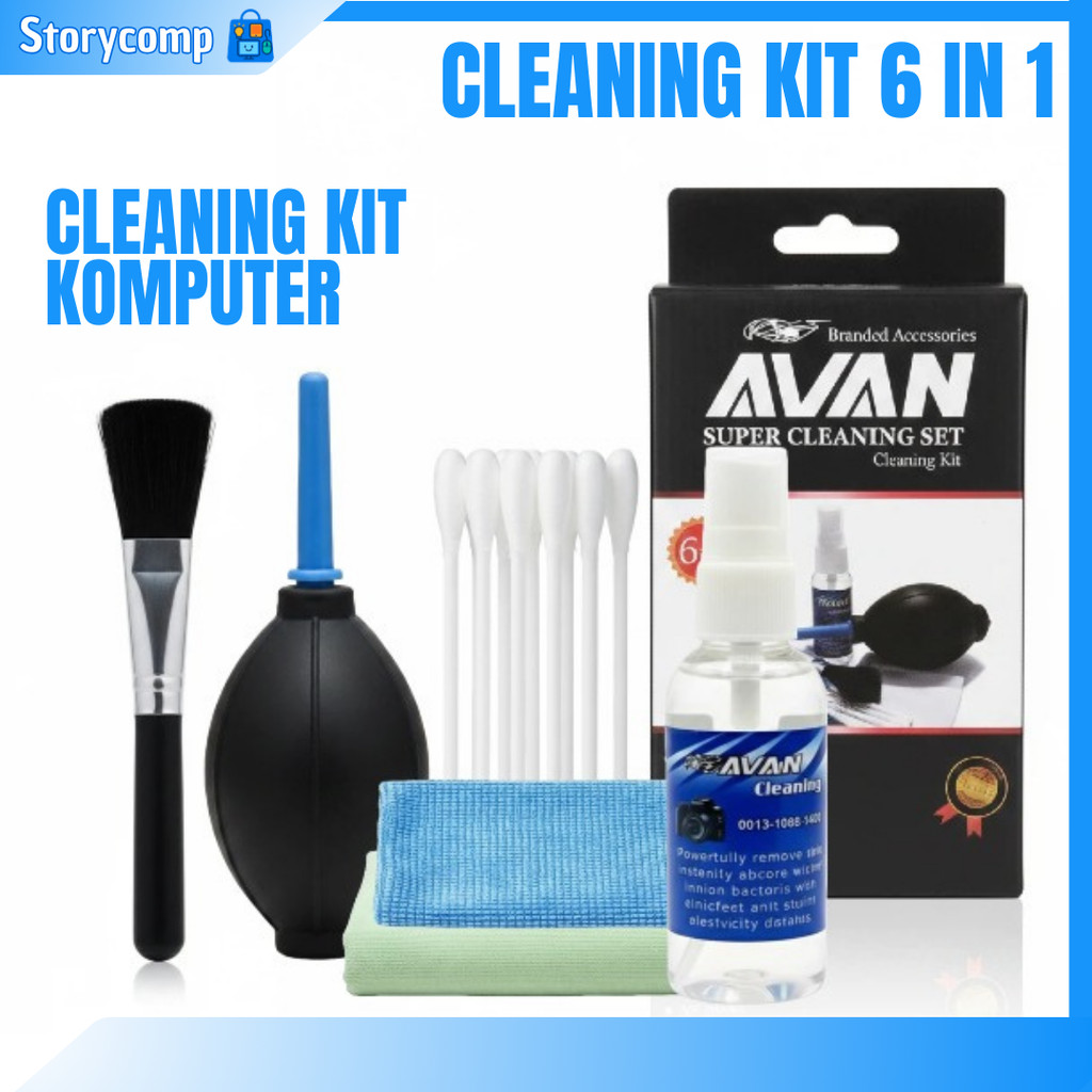 Avan Cleaning Kit 6in1 Pembersih Layar Laptop Kamera HP Monitor TV LCD Screen Super Cleaning Set Len