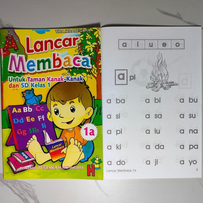 [2 Buku] Lancar Membaca - Buku Anak PAUD TK Belajar Baca - Lancar Membaca 1A 1B