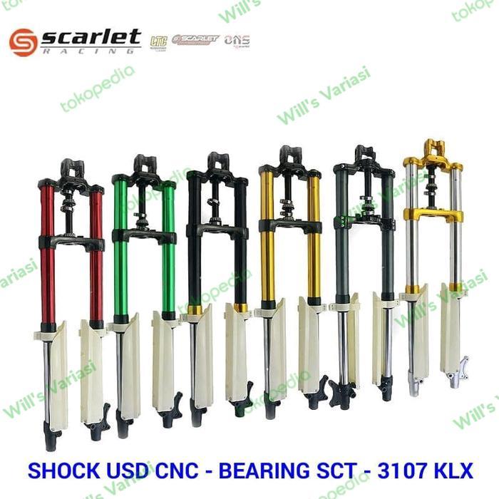 Up Side Down KLX Scarlet, USD KLX Shock Depan KLX - SILVER ORANGE