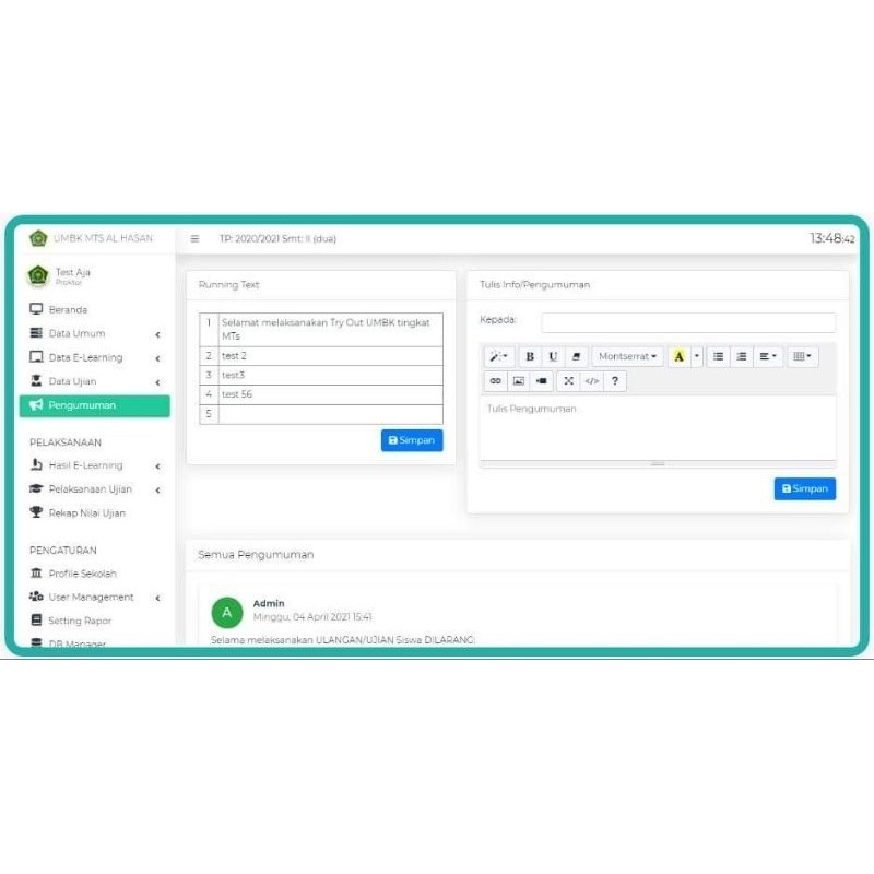 Aplikasi CBT support 7 Soal Tipe AKM + E-learning