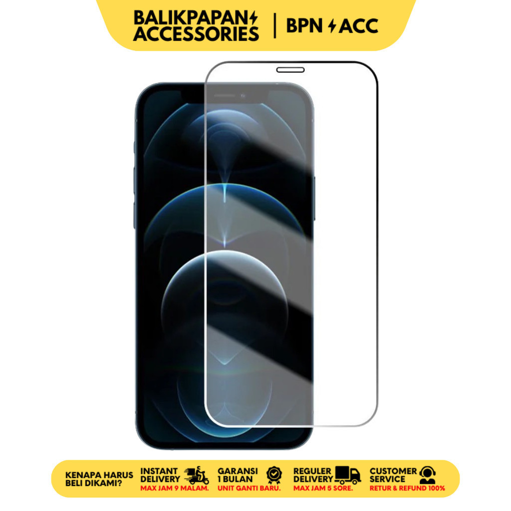 Anti Gores Tempered Glass iPhone Clear Bening - BALIKPAPAN ACC