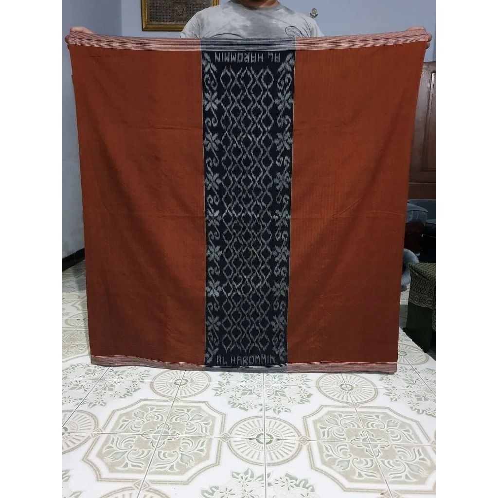 PROMO RAMADHAN DAY sarung tenun goyor merah bata baru