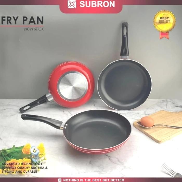 Frying Pan Fry Pan Lapis Teflon Non Stick anti lengket 24cm 26 cm Tebal Tanpa Tutup
