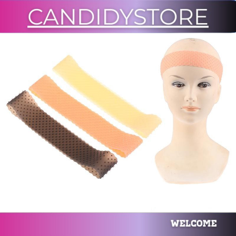 NEW KAWI karet wig silikon grip headband bandana penahan rambut palsu silicone hair band anti slip l