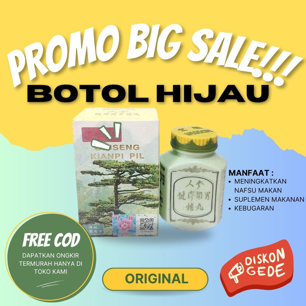Promo Murah  - ( Kianpi Original ) GINGSENG KIANPI PIL (60KAPSUL) # kianpi original BPOM terlaris