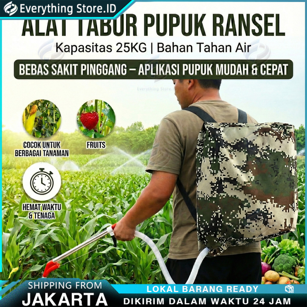 25 Kg Alat pemupuk Alat Tabur pupuk Padat ckempu kocor ALAT SIRAM KOCOR TANAMAN PUPUK /Tas Ransel Ko