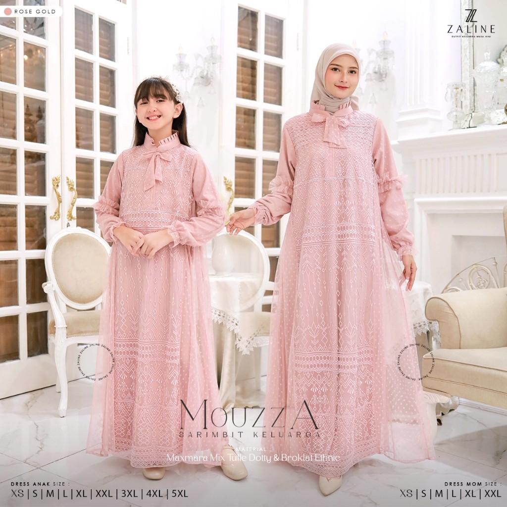 2.2 Baju Gamis Couple Ibu Anak Mom Kids Lebaran 2026 Seragam Pernikahan Nikahan Aqiqah Wisuda Lamara