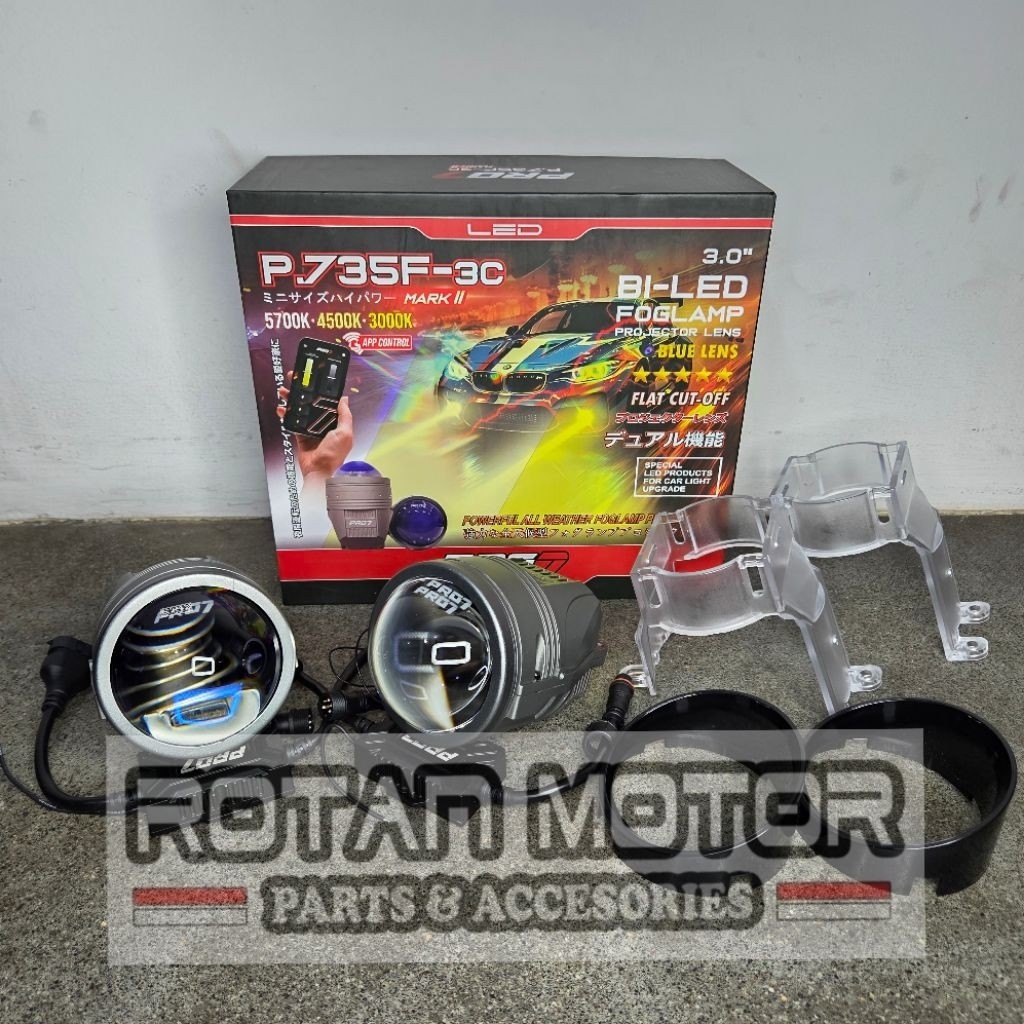 FOGLAMP BILED PRO7 P.735F-3C Mark II / 3 Warna Bluetooth APP / P735 - 3C Mark 2 / P 735 F 3C MK2 BIL