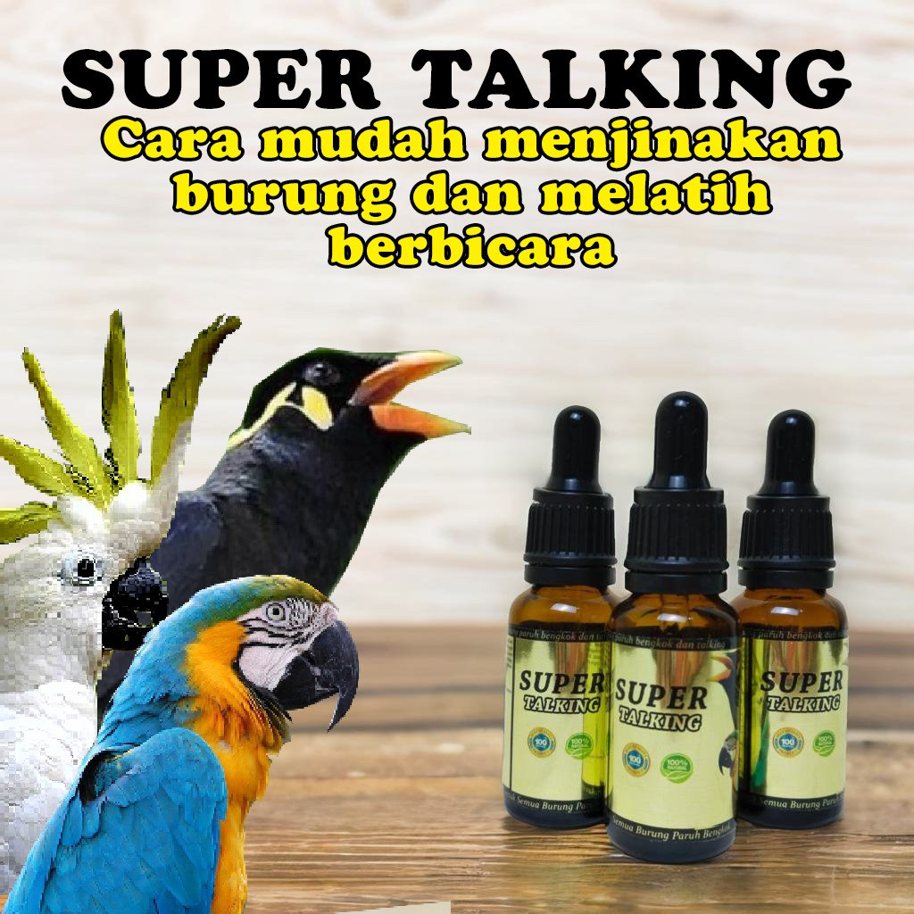 SUPER TALKING VITAMIN OTAK PENAMBAH KECERDASAN BURUNG BEO NURI KAKATUA PINTAR BICARA MENIRU SUARA