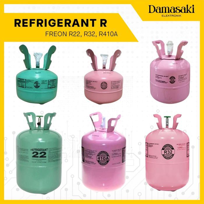 FREON AC KULKAS MOBIL R22 R410A R32 R407 R404 ISI ULANG REFILL REFIGRANT REFIGERANT - R22, 13,6Kg