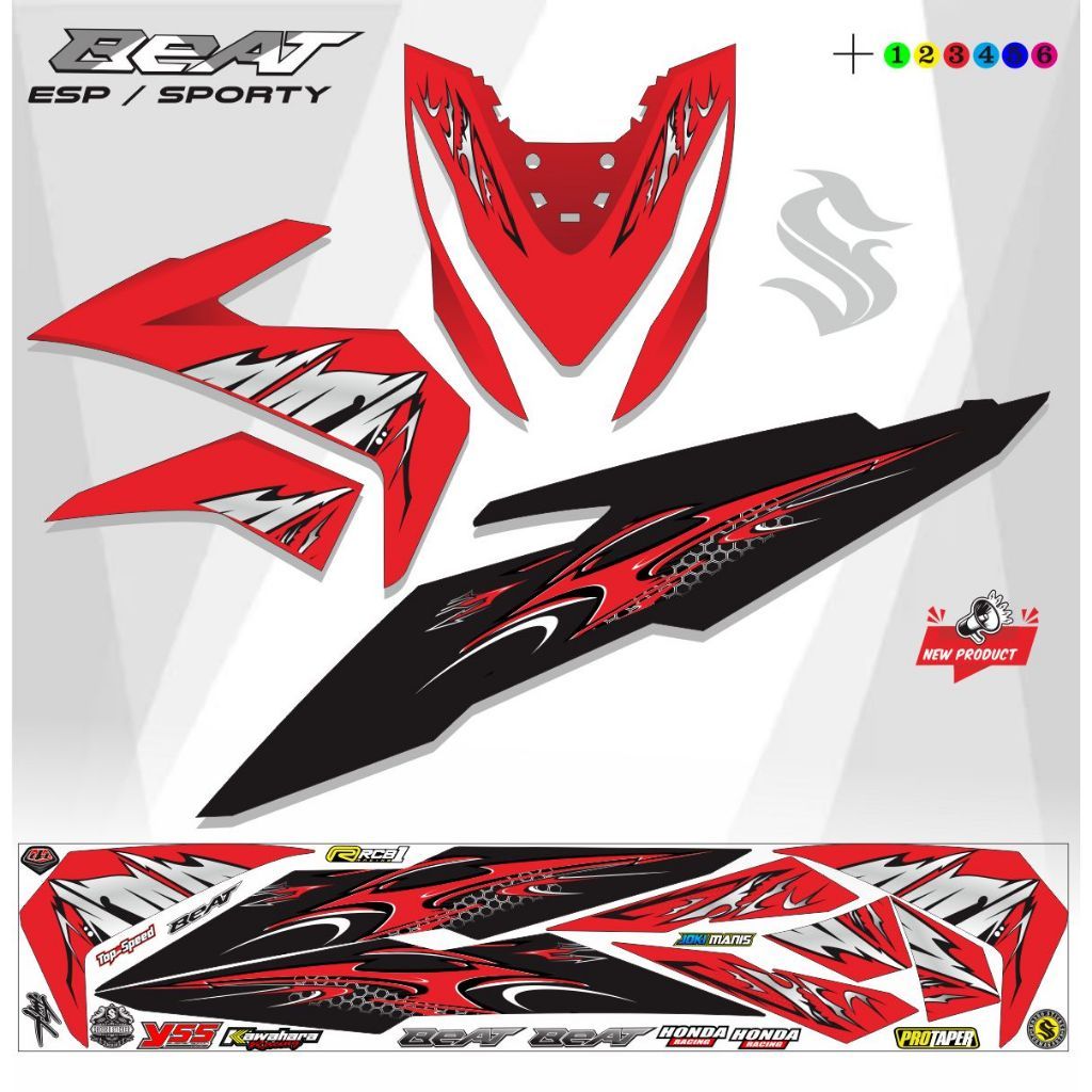 VARIASI STICKER STRIPING BEAT ESP / STICKER BEAT SPORTY ESP / STRIPING MOTOR