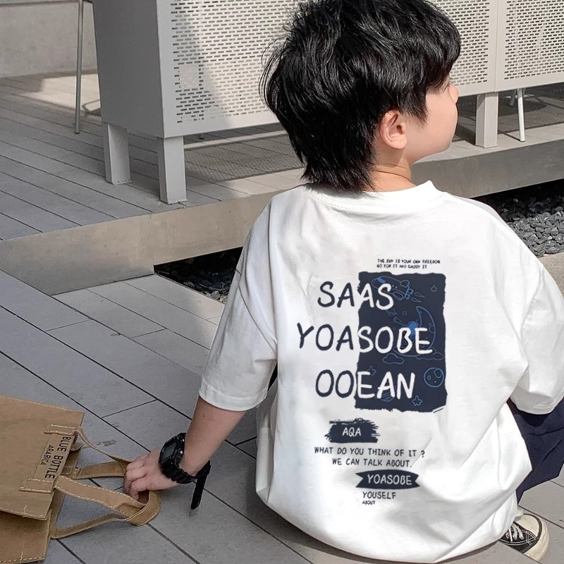 Kaos anak pria|2-12 Tahun|Cetakan gaya Korea|korea style premium baju atasan|Anak pria 10 tahun impo