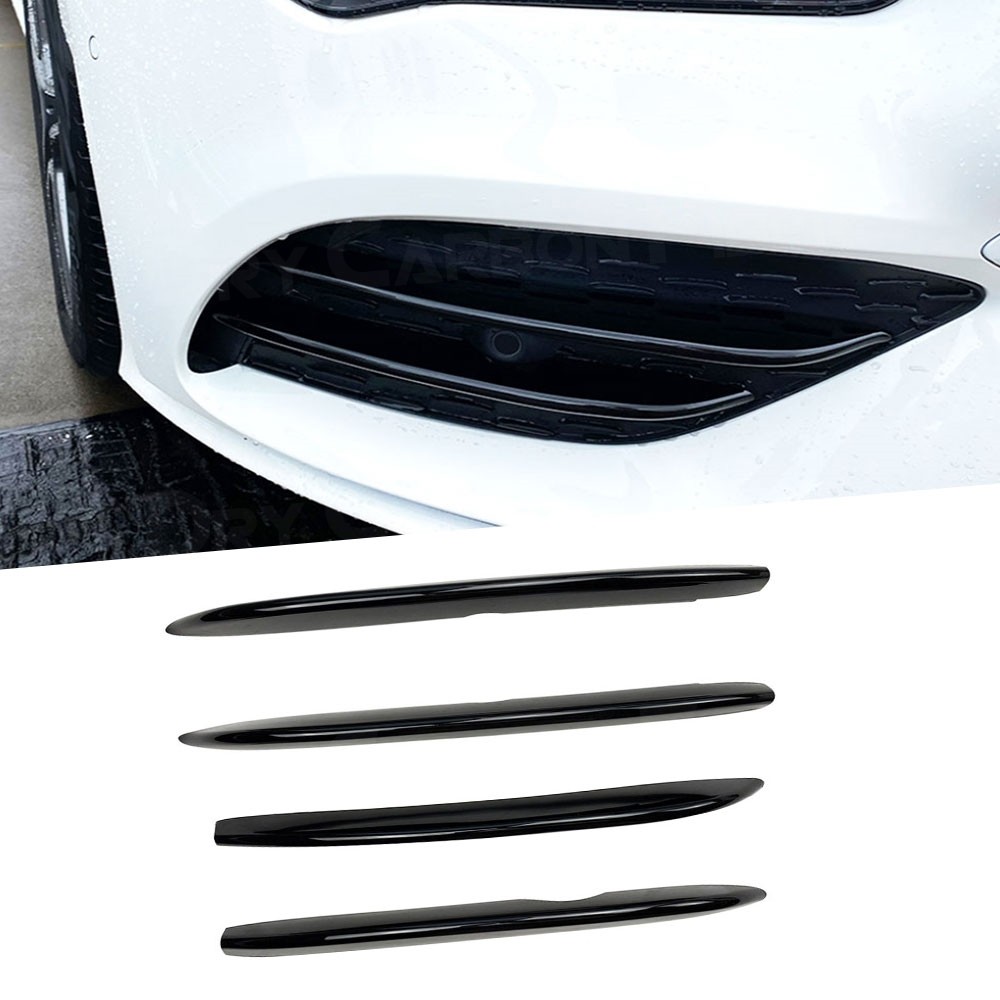 4Pcs For Mercedes Benz W118 C118 CLA200 260 2020+Front Bumper Grille Cover Trim Decoration Car Chrom