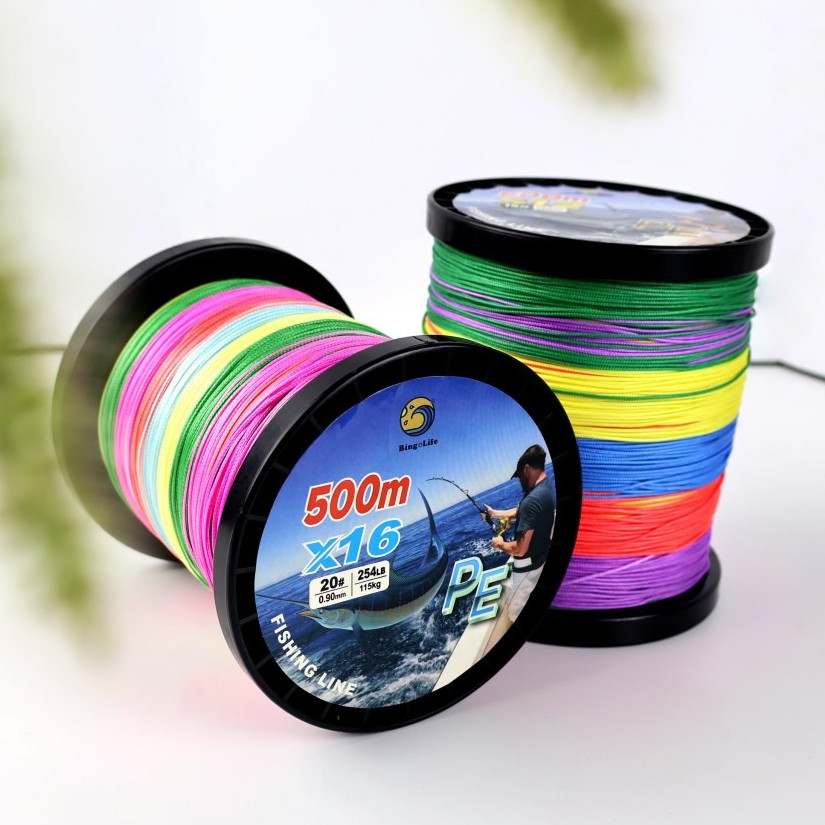 BingoLife Tali Pancing Dikepang Kuat 11.3kg~150kg Senar PE X12 X16 Senar Pancing Premium 500m Memanc