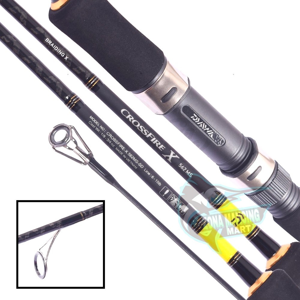 Joran DAIWA CROSSFIRE X 562MS | 562MB | 602MS | 602MHB | 662MS | 702MHS | Spinning | Casting | Pilih
