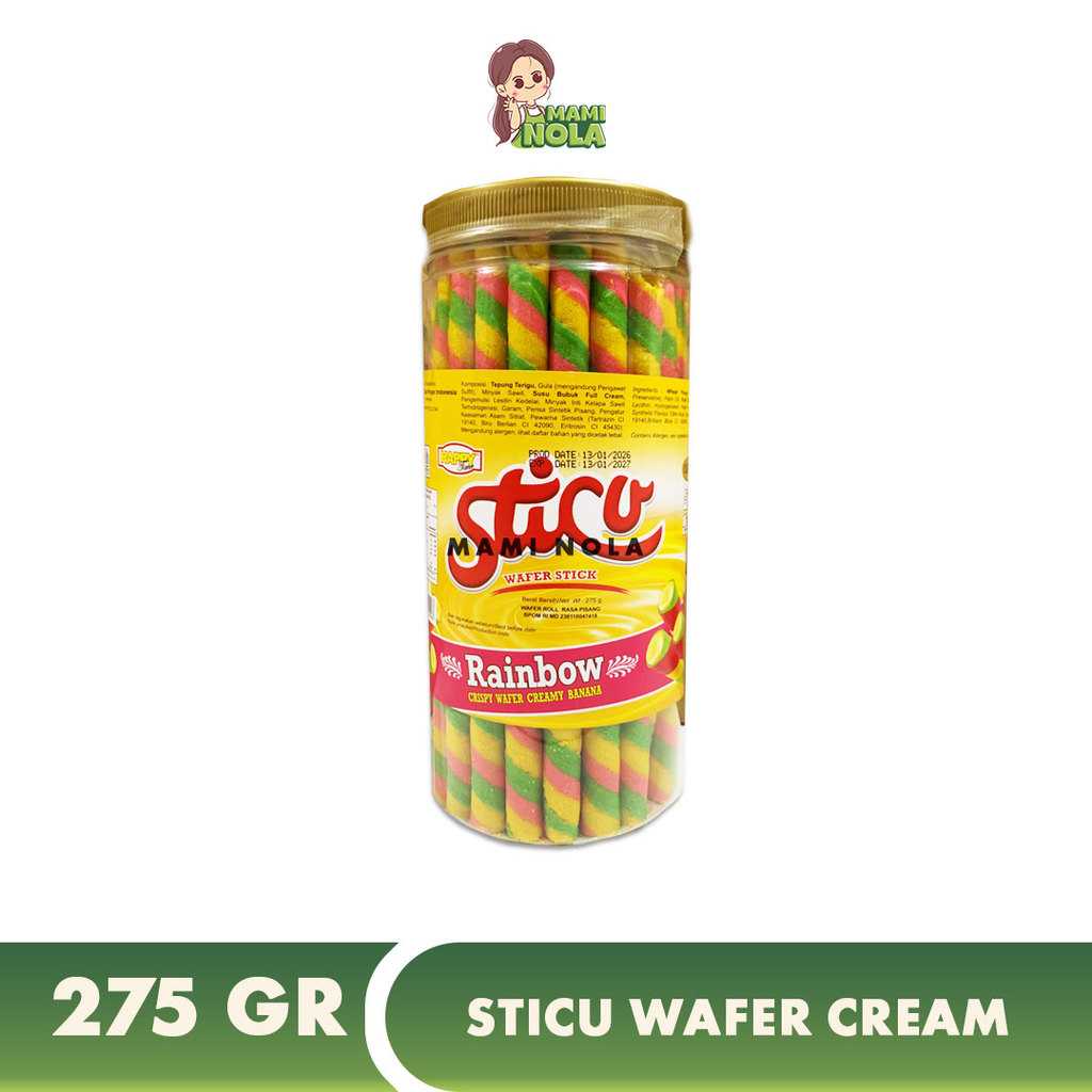 [BACA DESKRIPSI] Astor Sticu Wafer Rainbow Cream Banana Happy Time 275gr