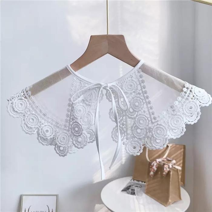 Kerah palsu detachae collar kerah wanita - Putih