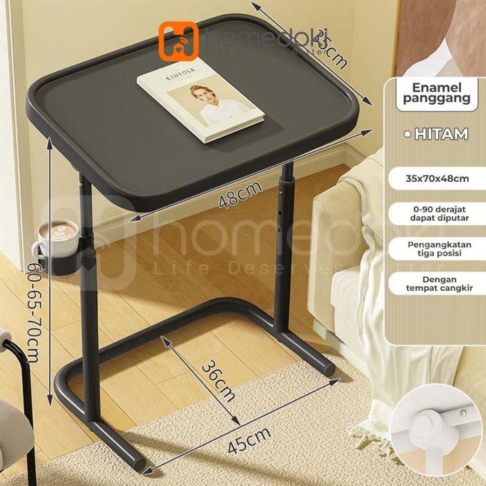 Homedoki Meja Komputer/Meja Adjustable/Meja Rias/Meja Minimalis/Meja Belajar - Hitam